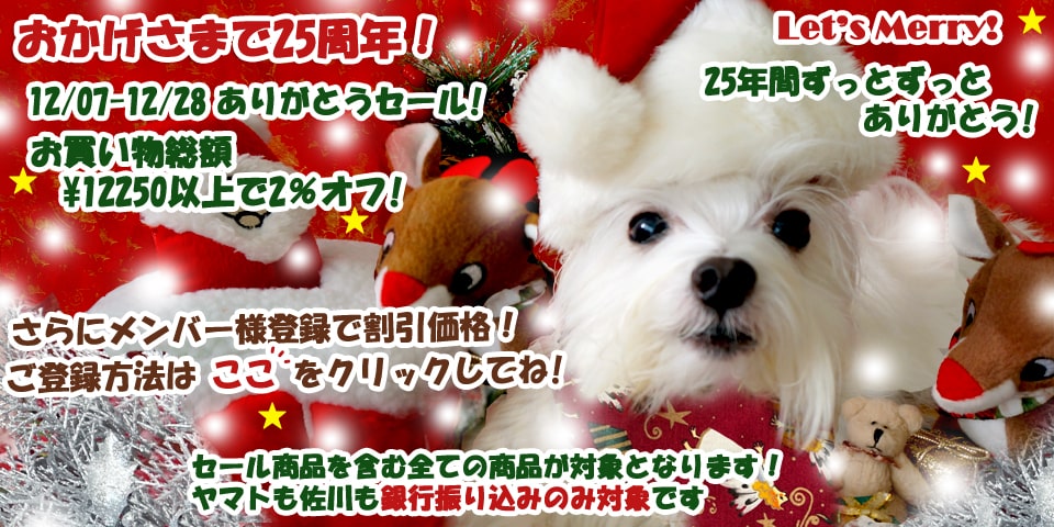 おかげさまで25周年！感謝を込めてありがとうセール開催中！